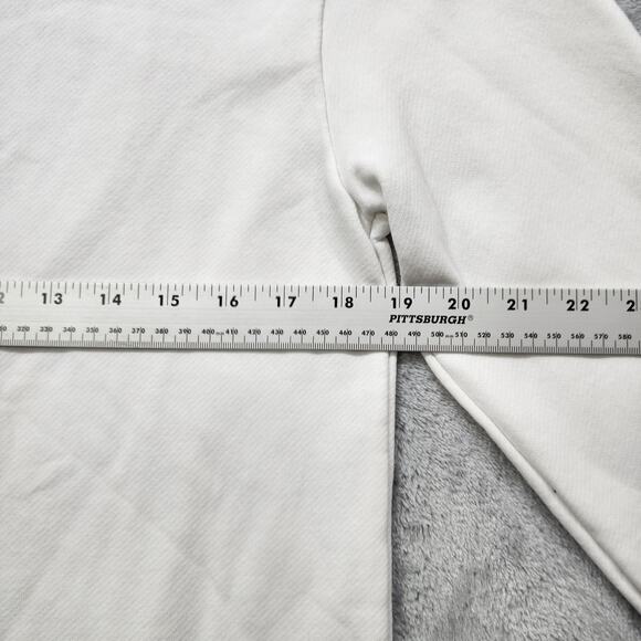 Varley Sweatshirt Womens L White Rochester Mock Neck Open Back Pullover Workout - Picture 8 of 10